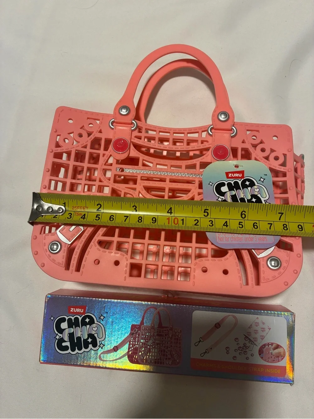 Cha Cha Mini Pink Tote Bag for Girls included Charms